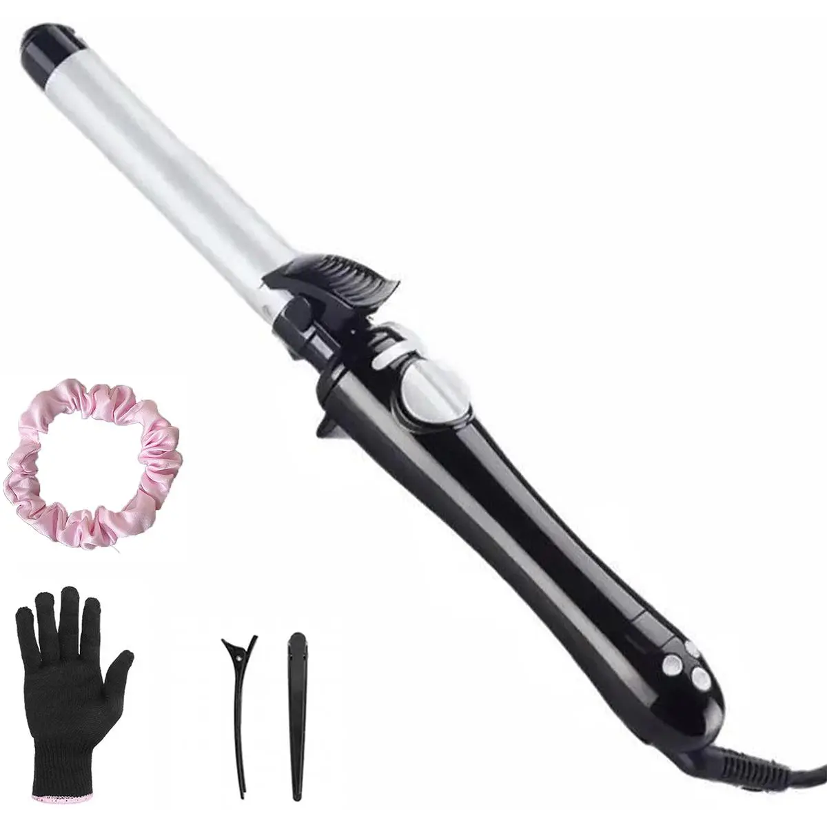 Automatic Curling Iron Wand, Curling Wand Set for All Hair to Create Charming Hairstyle Curling Wand Tools Curling Wand Set, Curly Hair, 25mm Curling Wand.