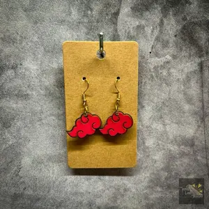 Mayans Laser Treasure - AkatsukiCloud Wood Earrings
