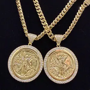 14k Gold Pendant and Necklace - Gold Finish