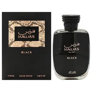 Rasasi Hawas Black 3.4 Oz Eau De Parfum Spray By Rasasi BRAND NEW 2024 RELEASE