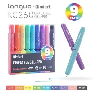 9 Color Erasable Gel Pen 0.6mm, Heat-Erasable Artistic Drawing Water Brush, Student Hand Account Dedicated, Perfect for Creative Projects