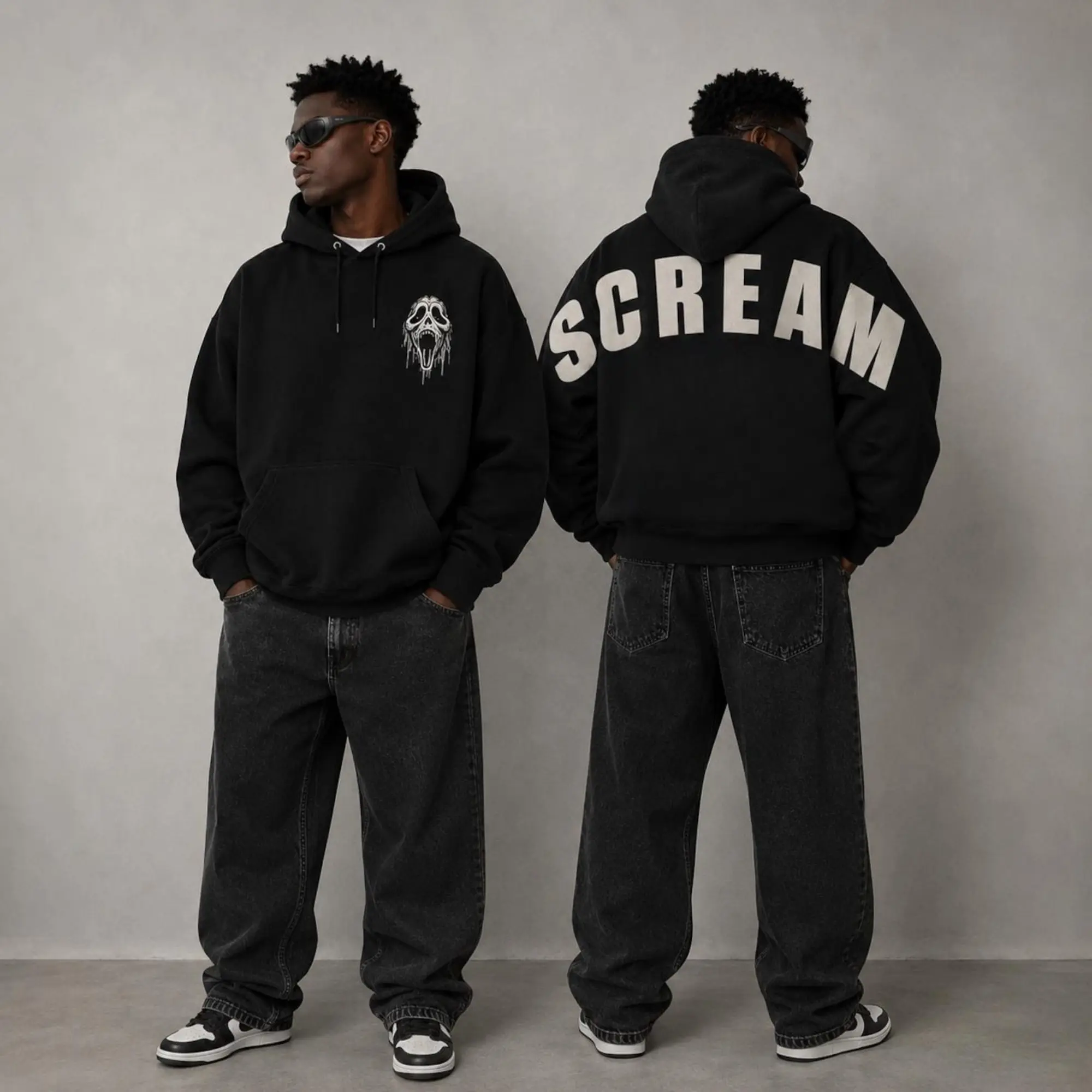 Scream Ghostface Horror Hoodie, Halloween Gothic Graphic Sweatshirt, Spooky Season Pullover, Dark Horror Fan Gift