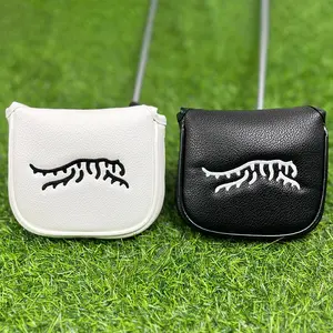 Golf Club Cover Minimalist Lines Tiger Design Unisex Square Putter Protector for Clubhead Safety, Elegant and Functional Accessory Golf Accessories