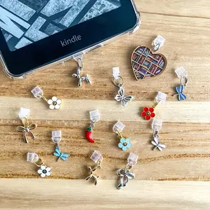 Kindle Charms | USB-C Dust Plug, Assorted Charms with Colorful Designs and Unique Shapes, Perfect for Book Lovers