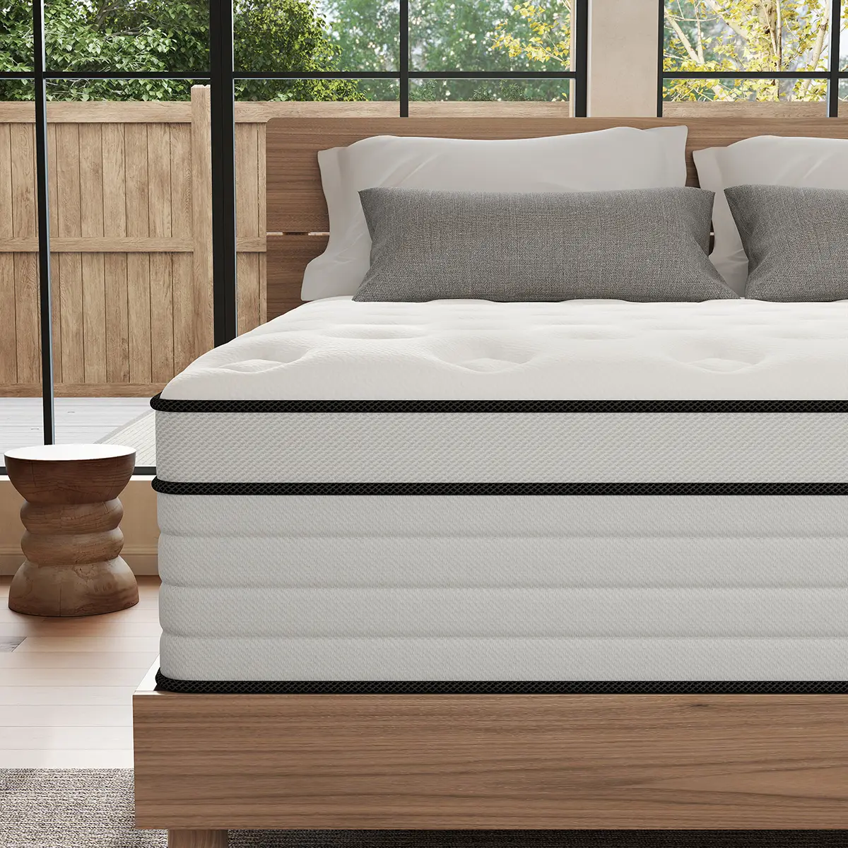 12/14 Inch Hybrid Mattress Queen King Full Twin Size | Bed in a Box, Medium Firm Pocket Spring Memory Foam Mattress, Motion Isolation & Back Pain Relief, for Cool Deep Sleep