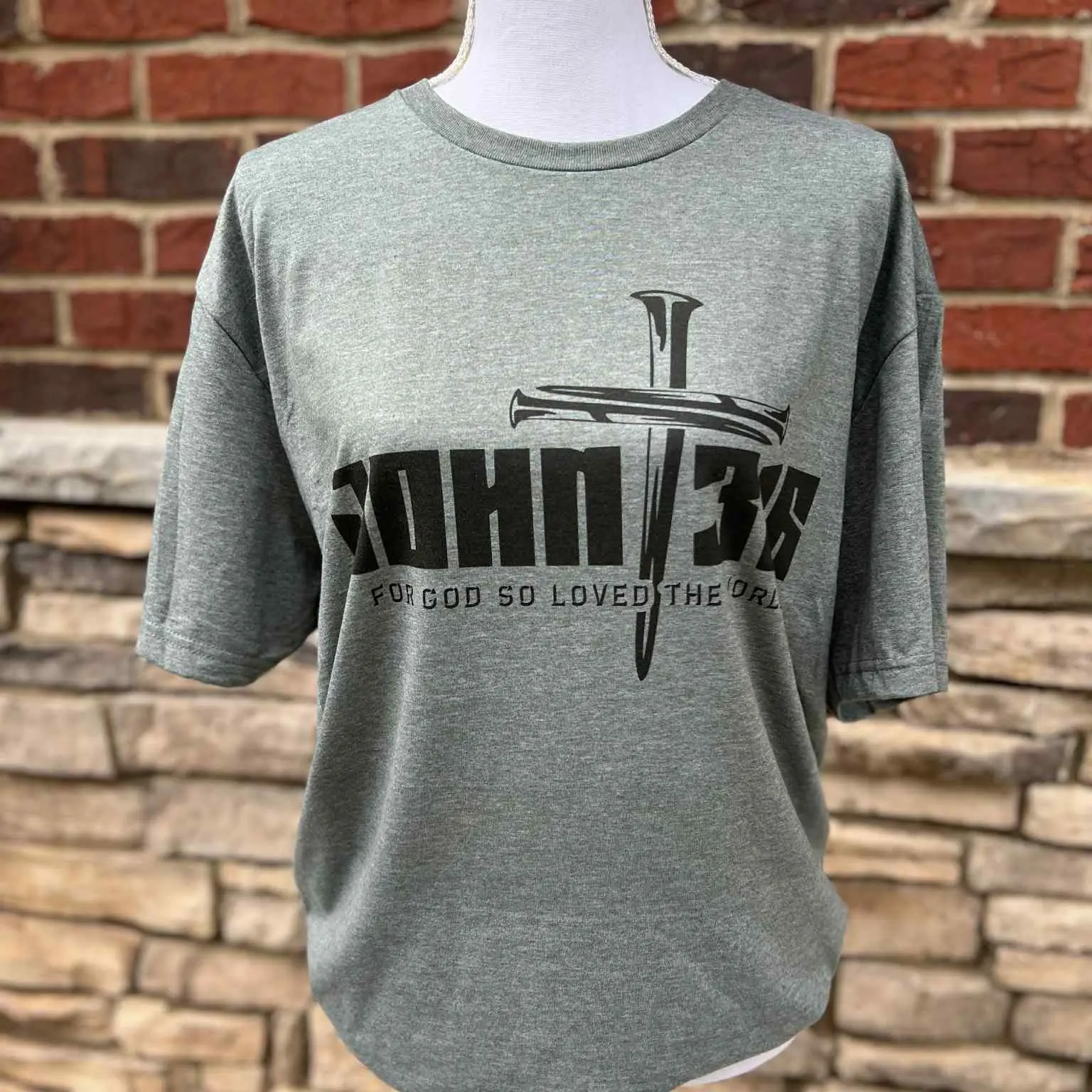 John 3:16 - Heather Military Green