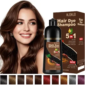 200 ML Instant Portable New Mini Dark Brown Natural Hair Dye Shampoo 5 in 1,Semi-Permanent Even Hair Color with Containing Ginger And Ginseng Extract,Unisex,Natural with Herbal ingredient for Men and Women Haircare