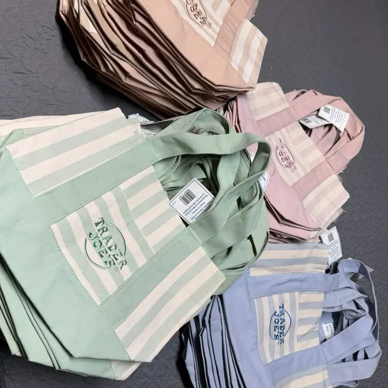 Trader Joe’s Mini Striped Tote Canvas bag