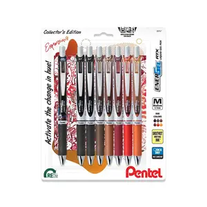 EnerGel Expressions, Change Pack, Liquid Gel Pens, (0.7mm) Medium Line, Assorted Ink, 8-Pk 