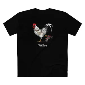 Rooster Moto T-Shirt | Rooster Illustration, Vintage Farm Animal Tee