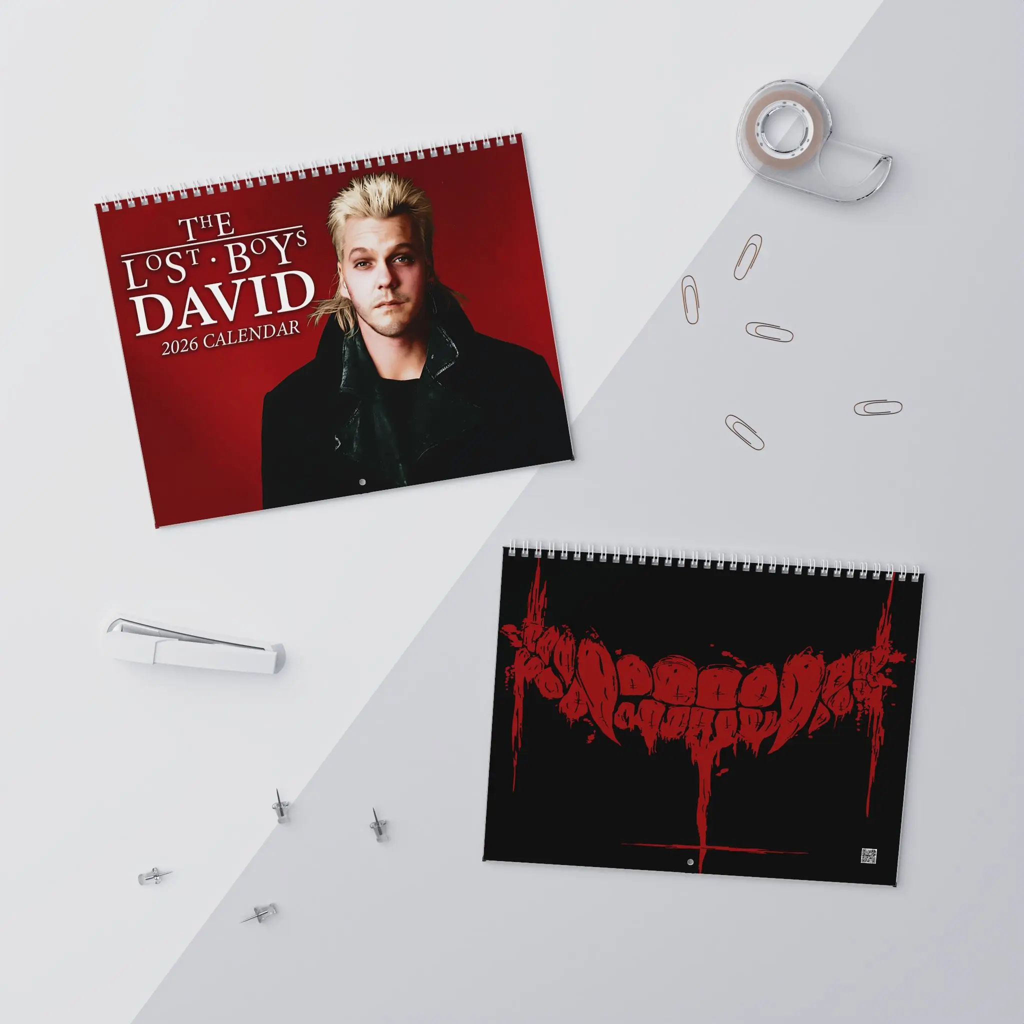 Vampire Leader 2026 Wall Calendar, 80s Horror Movie Inspired Calendar, Retro Gothic Aesthetic Calendar, Night Cult Classic Fan Gift, Dark Fantasy Character Calendar For Home Office Decor