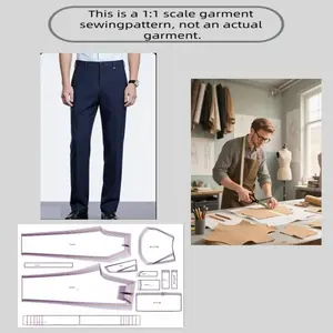Men's XS-3xl Sewing Pattern Set, 7 Sizes, DIY Clothing Template, Custom Fabric Design, Handmade Fashion, Craft Supplies