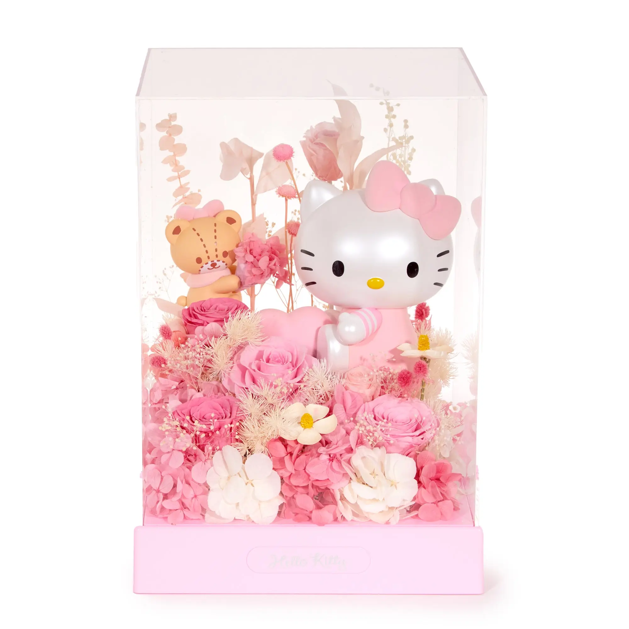 Hello Kitty Preserved Flower XL Figurine (Heartbeat - Heartfelt