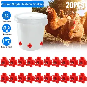 20Pcs Poultry Water Nipples Drinker Chicken Hen Quail Automatic Drinking Device