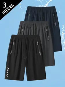 Men's 3-Pack Shorts Casual Printed Boyfriend Style,JerseyStyle, Athletic Gym Shorts, Basketball Shorts,LightweightSweatpants with Drawstring Waistband,Elasticated Fit, Perfectfor Basketball