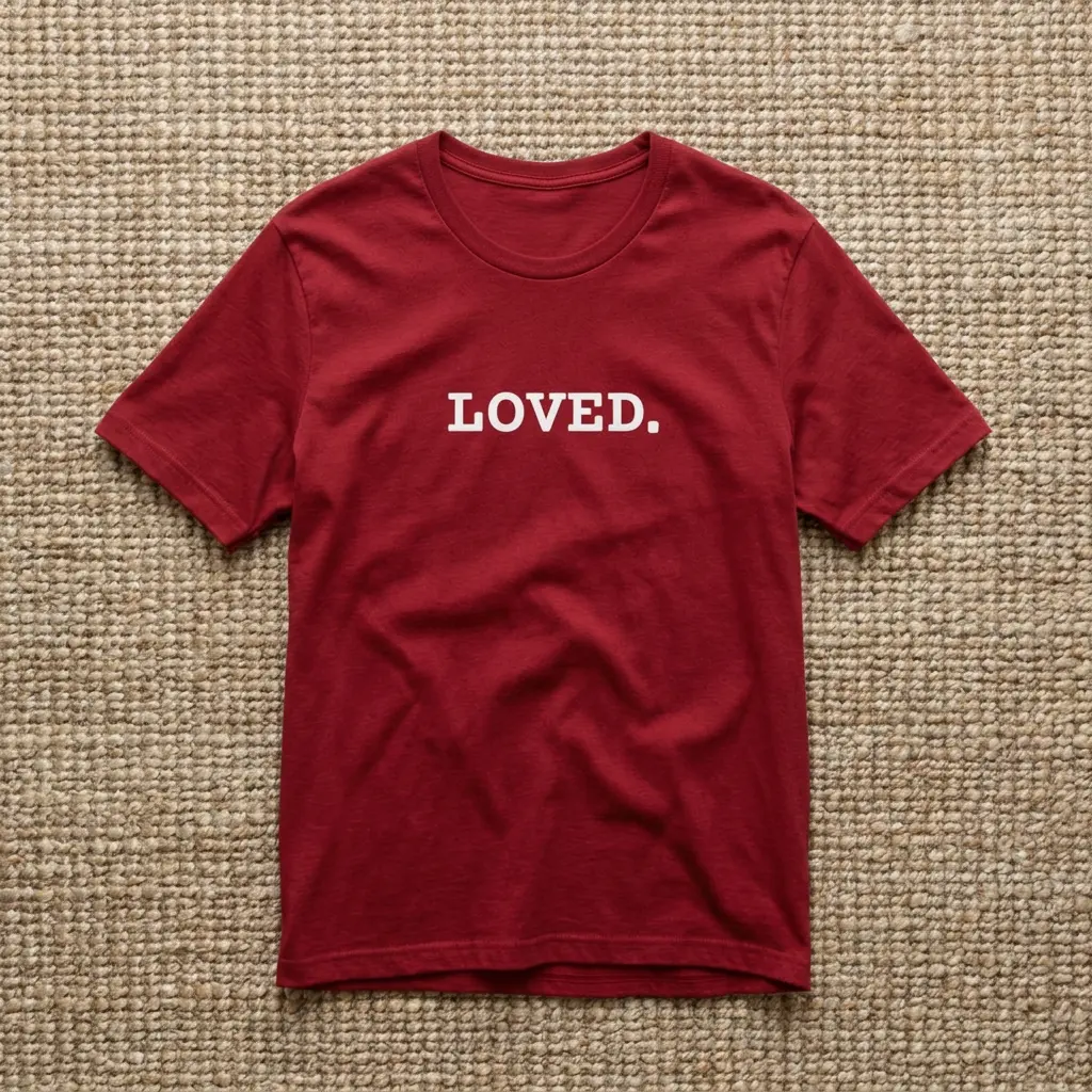 Loved Valentines T-Shirt | Heart Short Sleeve Tee, Love and Romance