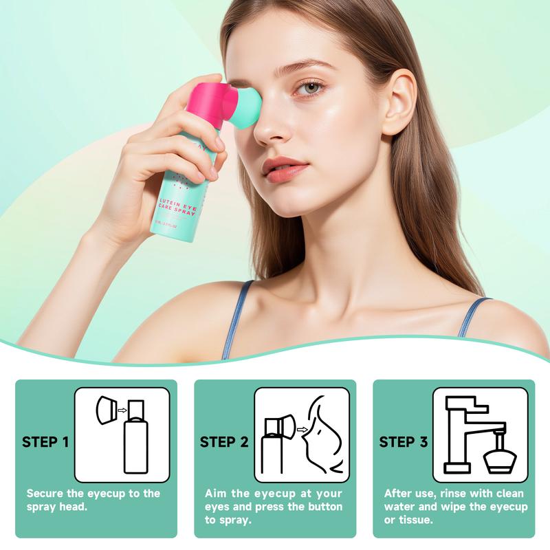 PHOFAY Optometrist-Recommended Lutein Dry Eye Spray, 2.37 fl oz, effectively relieves dry eyes, moisturizes, cleanses, refreshes, and soothes the eyes. Perfect for long-time work, frequent phone use, gamers, and students. Christmas gift