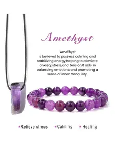 Natural Crystal Set Beaded Bracelet & Pendant Necklace, Fashion Jewelry for Party, Daily Clothing Decor, Trendy All-match & Exquisite Jewelry for Birthday Gift