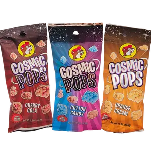 Buc-ee's Sweet Crackling Cosmic Pop Candy- 3 Flavor Bundle Snack Candies- Including Cotton Candy, Orange Cream and Cherry Cola candy pack variety