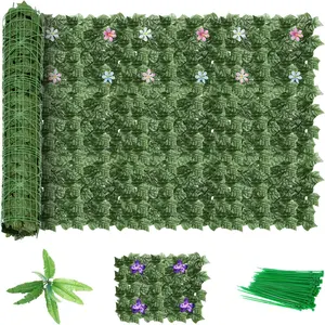 Artificial Ivy Privacy Fence Screen, 91x46in (29.2sqft) Evergreen Vine Fencing Panel for Outdoor Camping Windbreak, Wall Decor & Backyard Privacy Cover