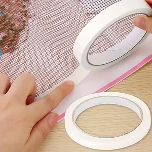 2cm Width Diamond Arts Colorful Painting Anti-dirty Tape, Adhesive Edges Sticker for Gift, Diy Tools, Diamond Embroidery Accessories, Single-sided Paper Tape, Transparent Adhesive Tape
