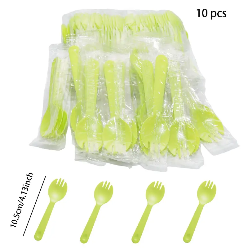 10 green forks