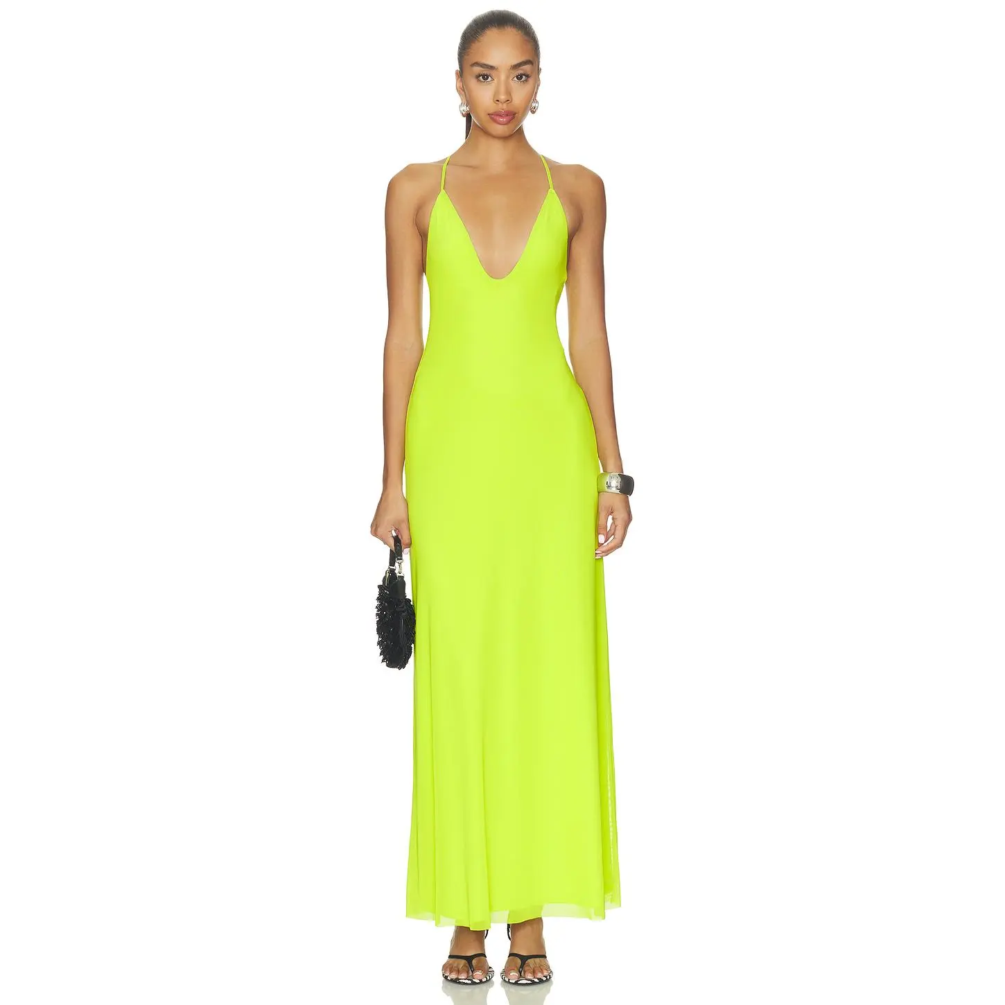 AFRM Romy Dress in Wild Lime
