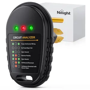 Nilight 30 AMP RV Circuit Tester 125V/3750W Analyzer Plug with LED Indicator Light Nema TT-30P ETL Listed Surge Protector Plugs for Camper Trailer summervibes