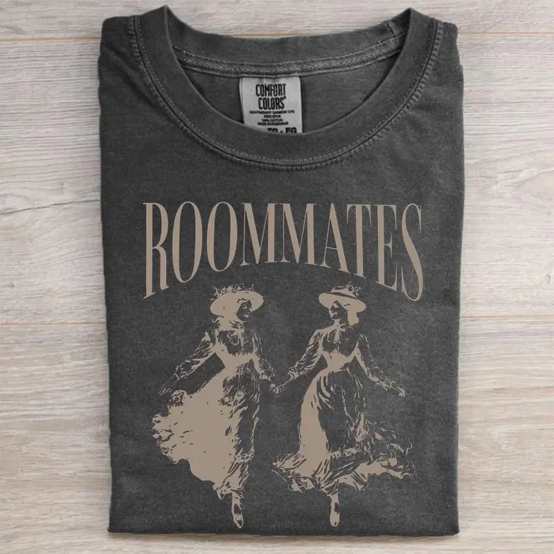 Comfort Colors Lesbian Roommates Pyjamas T-shirt, LGBTQ Graphic Tee, Unisex Gift