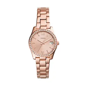 Fossil Women's Scarlette Three-Hand, Rose Gold-Tone Stainless Steel Watch