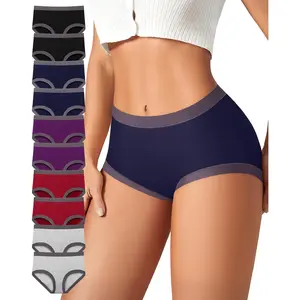 Women's Cotton Underwear Mid Waisted Ladies Panties Soft Breathable Full Coverage Briefs 5 Pack