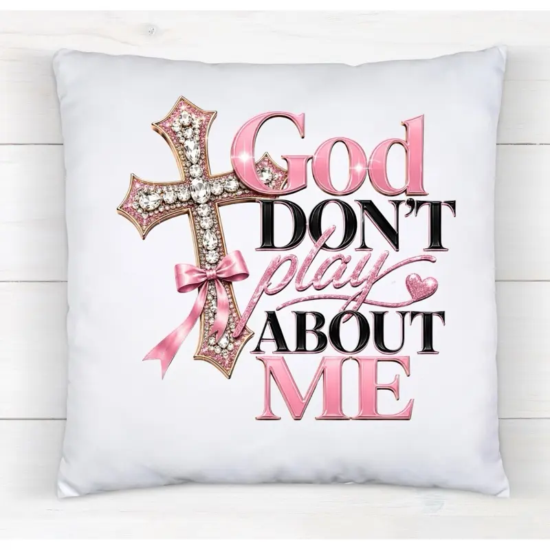 God Don’t Play About Me Pillow Protector, 100% Polyester Polyester Minky Fabric, Super Soft, Machine Wash Separately, Non-Chlorine Bleach Compatible