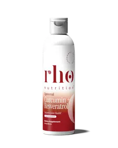 Rho Nutrition Liposomal Curcumin + Resveratrol (1 Pack) – Ultra High Absorption Liquid Curcumin Supplement – Promotes Joint Comfort, Mobility, Cellular Health and Overall Well-Being