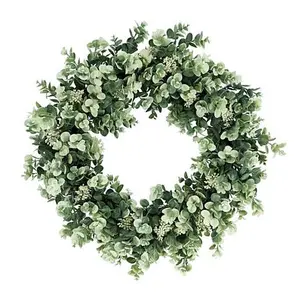 Puleo International 24" Artificial Eucalyptus Floral Spring Wreath