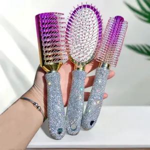 Hair Styling Comb Set, 3 Counts/set Hair Detangling Brush, Scalp Massage Comb, Curly Hair Detangling Tool, Heatless Styling Tool for Women & Girls, Hair Tools, Curly Hairstyles, Curl Defining Brush, Detangling Hairbrush