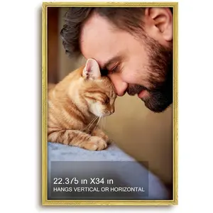 Ornate  22.375x34 Frame - Single Frame, 22.375 x 34 Poster Frame for Artwork, Puzzles, Photos and Movie Posters Picture Frames