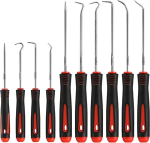 Hook and Pick Set – 10PCS Precision Pick Tools with Non-Slip Grip for Automotive, O-Ring, Seal & Gasket Removal, Mechanical and DIY Use Tool Set, Picks Precision Hooks Puller Remover Tools