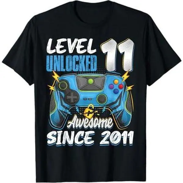 Level 11 Unlocked awesome 2011 11th birthday boy video games T-Shirt