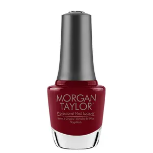 Morgan Taylor Stand Out - Dark Red Creme, Professional Lacquer, Vibrant, Chip-Resistant, Fast-Drying, Long-Lasting, High-Shine, Perfect for Manicures & Pedicure, 15mL.