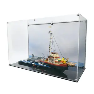 Acrylic Display Case UV Print Compatible with LEGO® 21350 Ideas Jaws - Set Not Included