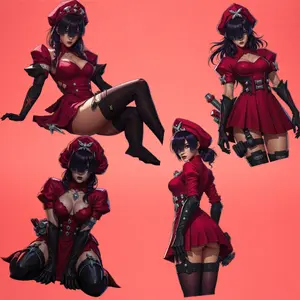 Psylocke Blood Kariudo Rival Waifu - 4 Pack Decal Stickers