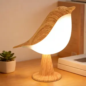 Small Cute Bird Table Lamp, Touch Bird Night Light, Cordless Bedside Lamp, Desk Lamp for Reading， Desk Lamp, 3-Way Dimmable USB Rechargeable Battery 2600mAh Nightstand Lamps for Bedroom, Bird Decor Gifts