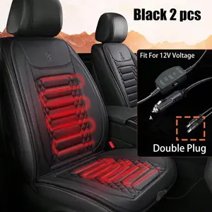 2pcs Car Seat Cushions, Rectangular Heated Seat Covers, Suitable for 12V Cars, Safe Eco-Friendly Non-Slip, Warm Your Vehicle, Improve Driving Safety