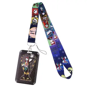 Cartoon Couple Neck Strap Lanyard for Keys Keychain Men Women Badge Holder USB ID Credit Card Pass Hang Rope Lariat Mobile Phone Charm Accessories Halloween Gifts