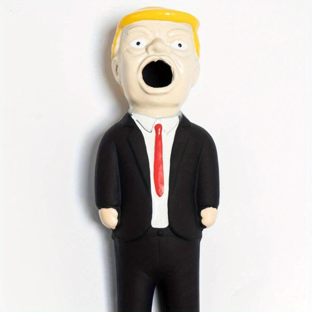 Latex Trump Stress Relief Doll, Large Size, Squeeze Sound, Novelty Figurine, Chew Toy for Dogs, Fun Anxiety Toy