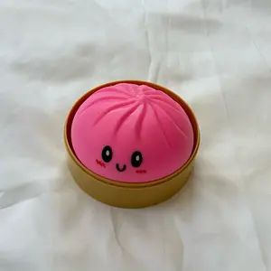 Bubblegum Pink Color Squishy Dumpling Viral Dumplings Bun Trending Stress Relief Toy