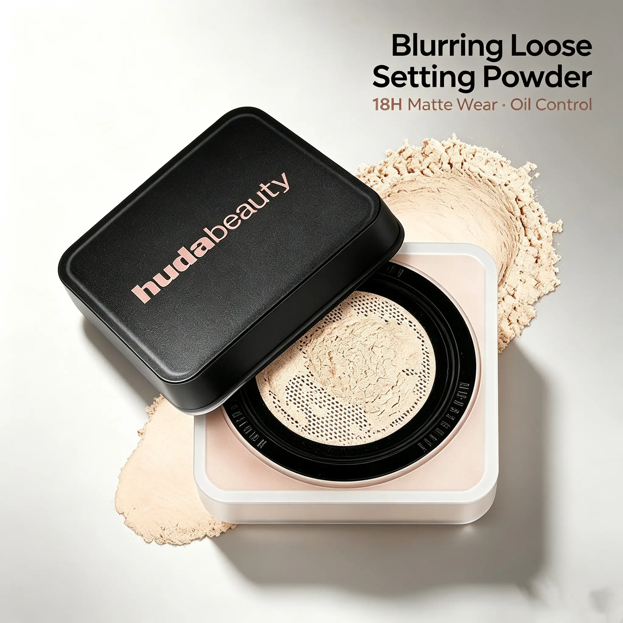HUDA BEAUTY Rice Bake Loose Setting Powder (2pcs) - Makeup Essential for Oil Control, Matte Translucent Finish, Long-Lasting Wear, Smooth Blurring Effect, Flawless Look