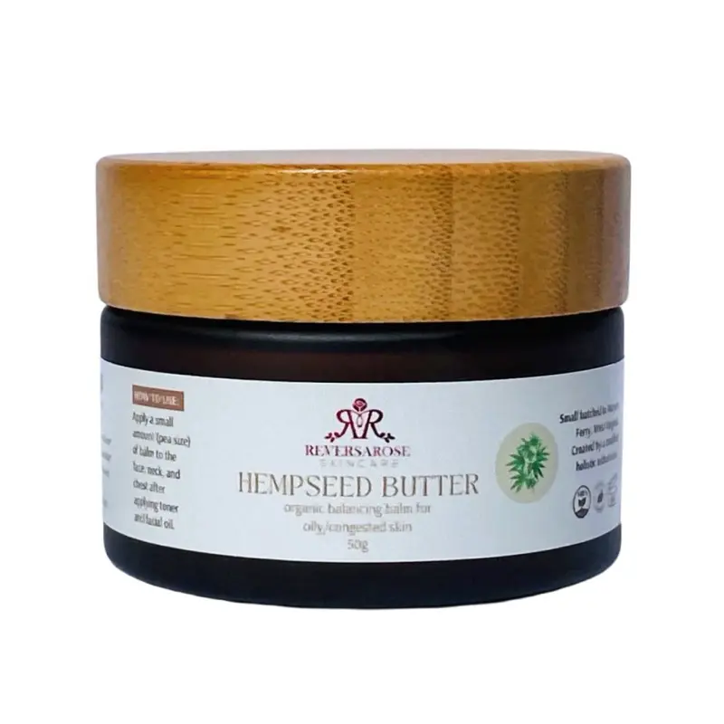Hempseed Butter Balm - Hydrating Facial Moisturizer for Oily & Acne Prone Skin Types - Noncomedogenic Skincare