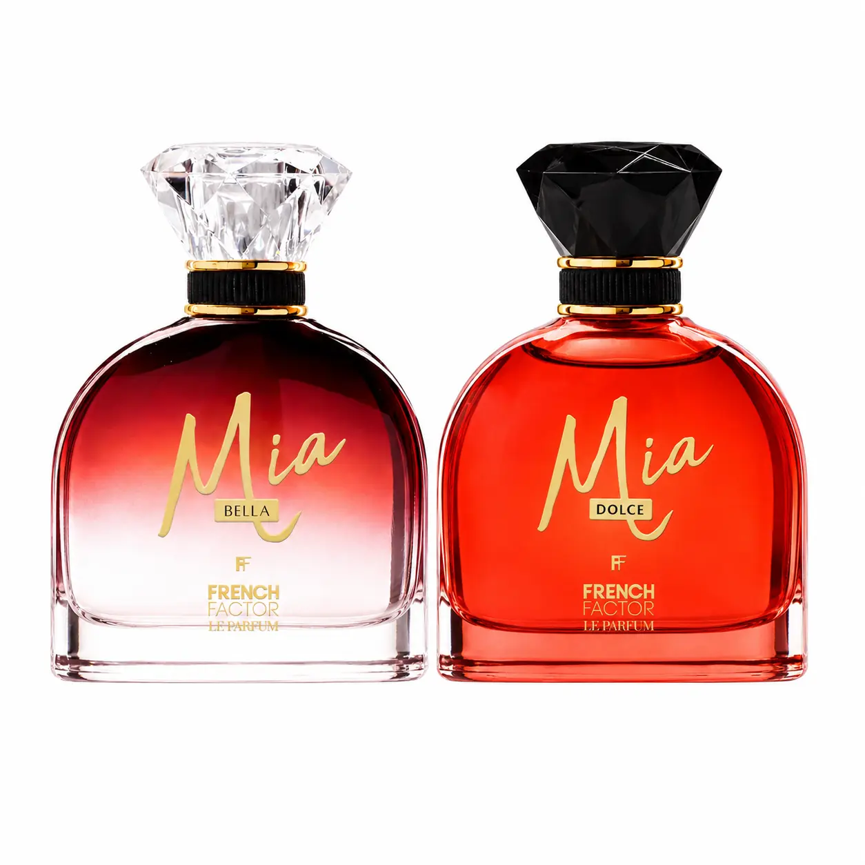 2 Bottle Perfume French Factor Mia Bella & Dolce Women's Perfume, EDP | 3.4 Fl.oz