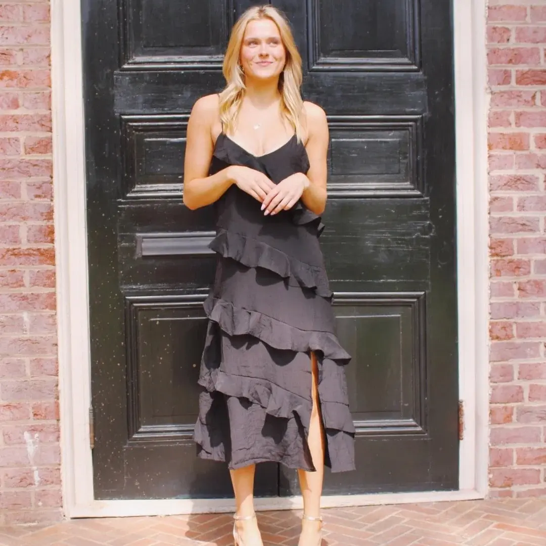 Ashlyn Ruffled Midi Dress